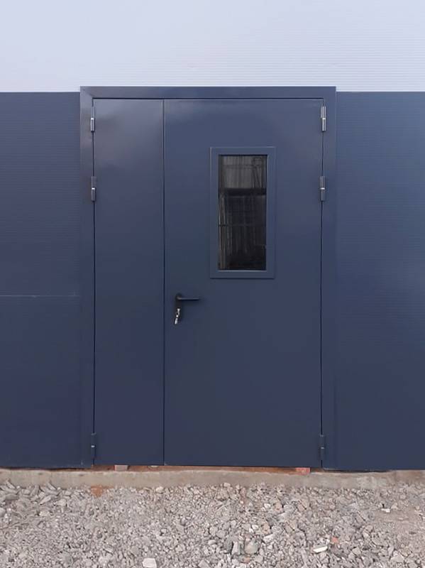 Полуторопольная дверь со стеклом (г. Долгопрудный, склад)